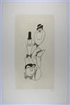 AL HIRSCHFELD Three etchings.